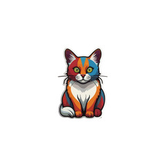 Cat vector breeds cute pet animal set illustration. Different type of vector cats