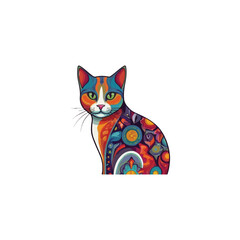 Cat vector breeds cute pet animal set illustration. Different type of vector cats