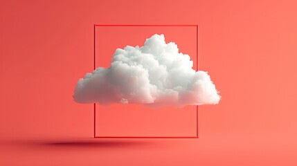 cloud in a pink frame Generative AI