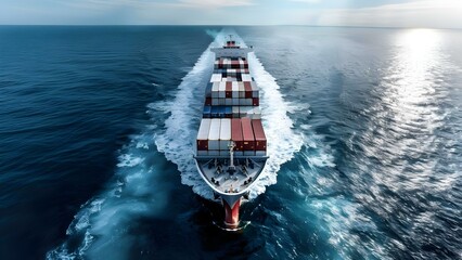 Shipping Goods Across the Ocean from Virginia: Utilizing Marine Logistics Companies and Ships. Concept Marine Logistics Companies, Ocean Shipping, Virginia Export, International Freight