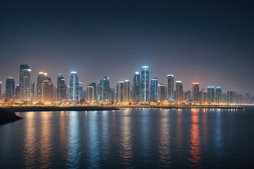 Fototapeta premium country skyline at night