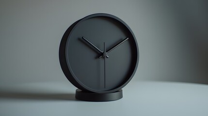 clock on a black background