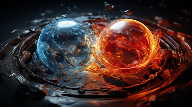 Scientific demonstration of atom splitting in a controlled laboratory environment, highlighting the precision and impact of atom splitting