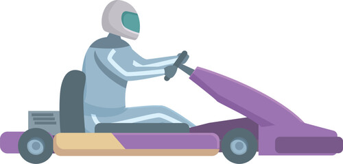 Adventure karting icon cartoon vector. Winner motor sport. Action adrenalin