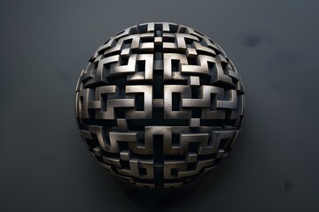 3d sphere with shadow