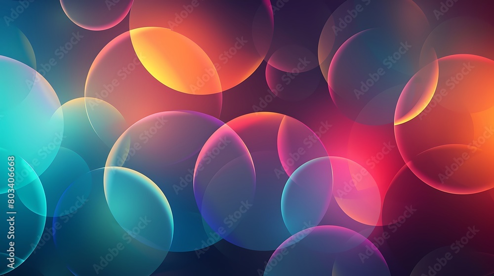 Wall mural modern and trendy abstract background with gradient color circles