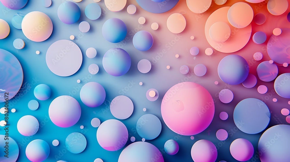 Wall mural modern and trendy abstract background with gradient color circles