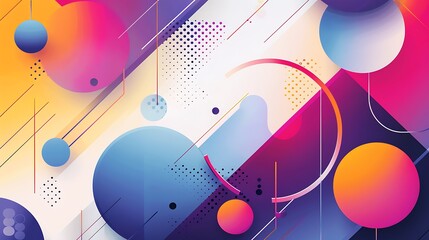 Modern and trendy abstract background with geometric shapes