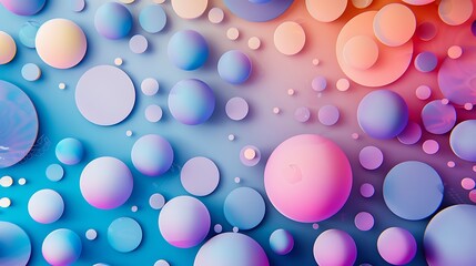 Modern and trendy abstract background with gradient color circles