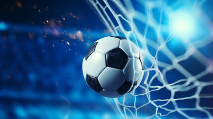 soccer ball on the stadium