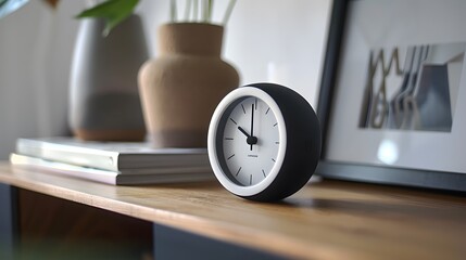 clock on a table