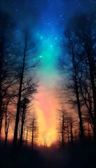 Obraz premium Bäume und Himmel. Hintergrund für das Design 4.