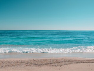 Fototapeta premium Ocean View From Sandy Beach