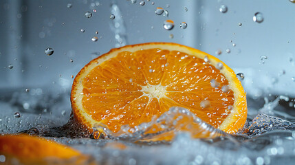 orange in water