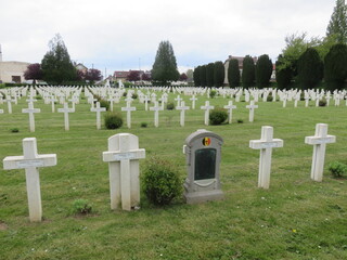 Cimetière militaire français de Beauvais, Oise, Haut-de-France, France. première guerre mondiale.