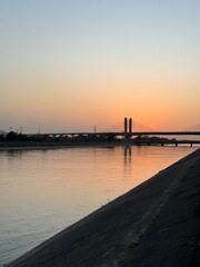 Obraz premium pier at sunset