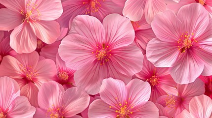 Cluster of Pink Miosotis Flowers in Full Bloom