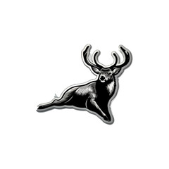 Cute deer cartoon icon illustration. funny animal drawing stickers.
