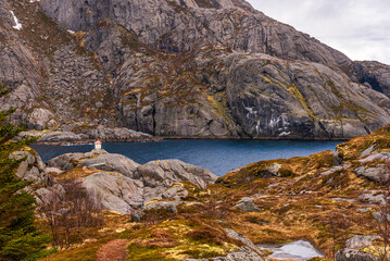 landscape inside the Lofoten Islands, Norway