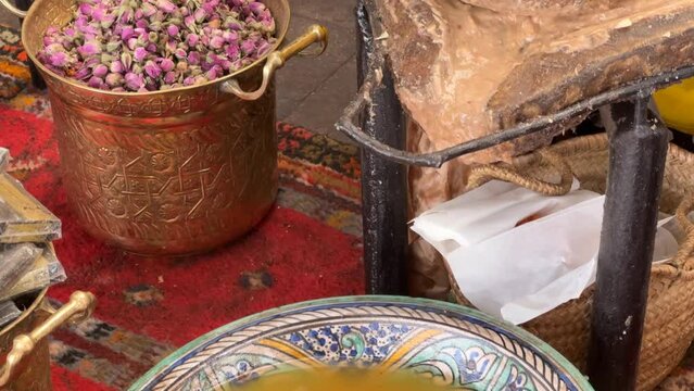 Spices at the Marrakech market in Morocco