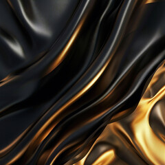 Fototapeta premium Elegant black and gold silk background 