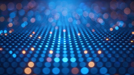 A close up of a blue and orange background with dots, AI