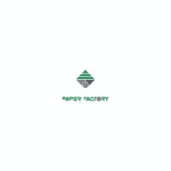 
illustration depicting a tree and sheets of paper as a symbol or logo. Paper factory 