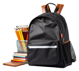PNG School backpack bag white background intelligence.
