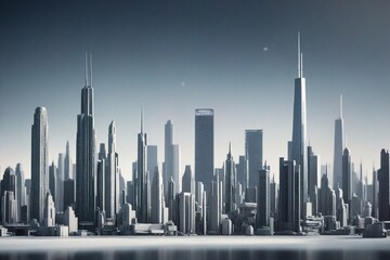 Naklejka premium abstract city skyline