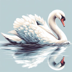 Obraz premium swan on the lake 