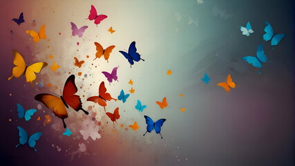 abstract background with butterflies
