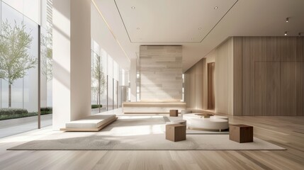 Contemporary Neutral Lobby Design