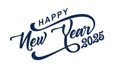 New year 2025 typography design. Happy new year 2025 logo design, Happy 2025 New Year Vector Design