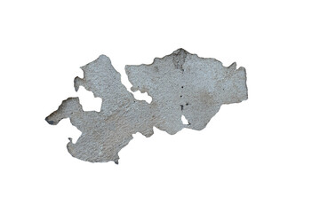 Moisture stains and plaster in poor condition, peeling paint