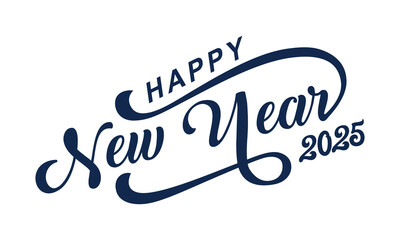 New year 2025 typography design. Happy new year 2025 logo design, Happy 2025 New Year Vector Design