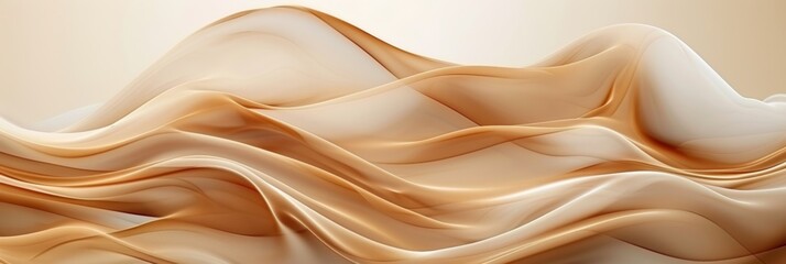 Abstract waves of beige and cream with a silk-like texture