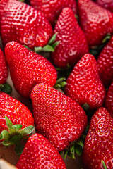 strawberry fresh ripe red berries Cooking appetizer meal food snack on the table copy space food background rustic top view keto or paleo diet vegetarian vegan food