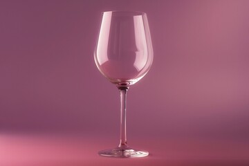 An elegant, long-stemmed wine glass, devoid of any liquid, capturing the purity and simplicity of its design, set against a solid.