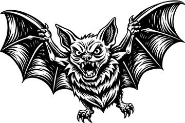 black and white wolf