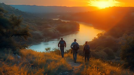 Candid Moments of Friendship on a Hiking Trip