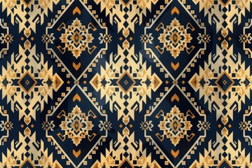 Seamless geometric ethnic asian oriental and tradition pattern design for texture and background. Silk and fabric pattern decoration for carpet, clothing, wrapping and wallpaper