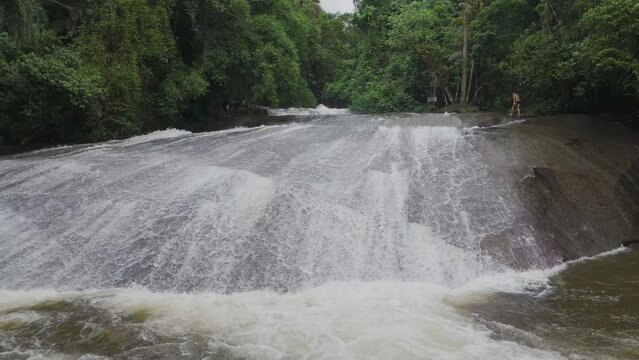 Toboggan waterfall in Paraty