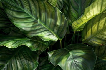 background with green leaves