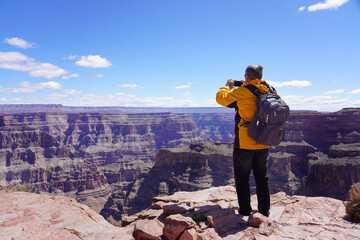Tourist in the Grand Canyon West