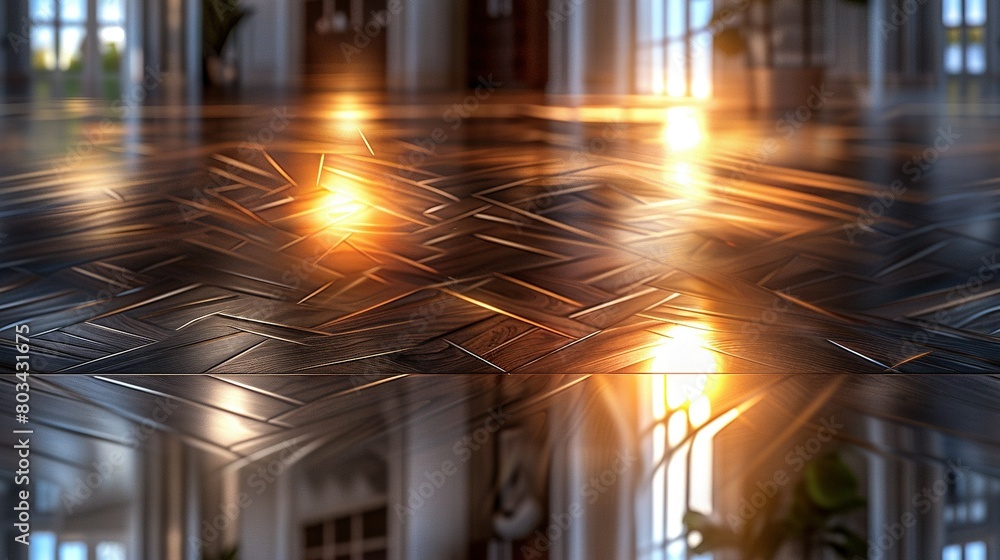 Poster a magnified photo of a glossy object in front of a backdrop featuring an edifice, with a pane of gla