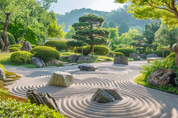 A photo of a serene zen garden, representing the beauty of simplicity and tranquility.