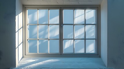 Contemporary Window with Clean Lines and Symmetry