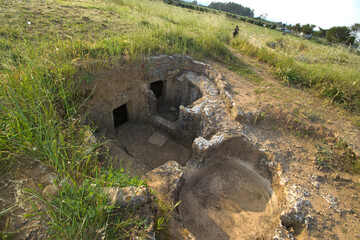 Italy Sardinia Alghero, Fertilia, Prenuragic Necropolis Anghelu Ruiu 3200-2800 BC