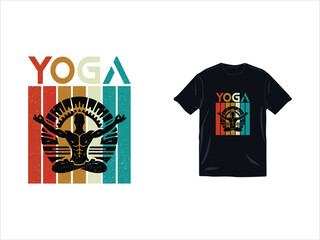 yoga t shirt design vector