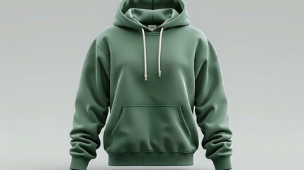 Green Hoodie with Sporty and Casual Style
